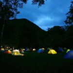 夜の徳沢キャンプ場