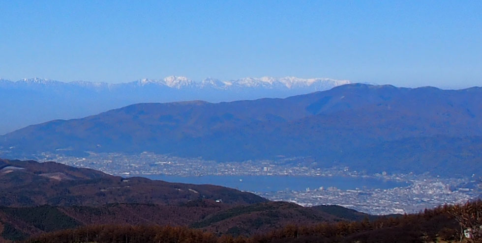 入笠山から見る立山