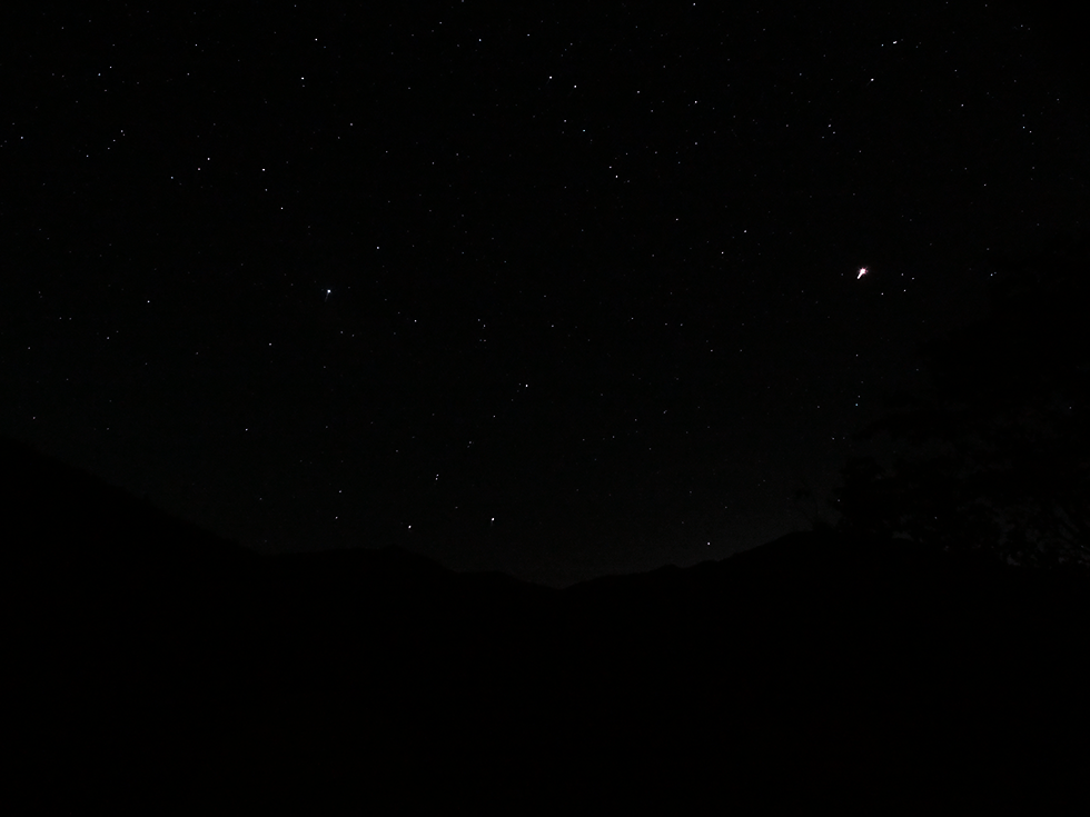 薬師沢キャンプ場から見た星空